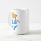 Mug Trempez le soleil - maillot de bain bleu 2 (Devant gauche)