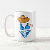 Mug Trempez le soleil - maillot de bain bleu 2 (Gauche)