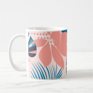 Mug Trend bright seamless pattern with colorful tropic