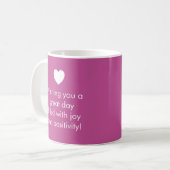 Mug Trend Color Berry Pink - Nom / Musique de positivi (Devant gauche)