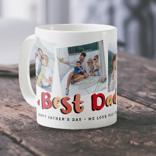 Mug Trendy 4 Photo Meilleur Papa Jamais Garder Fête de