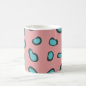 Mug Trendy Abstrait rose et Blue Leopard Spots (Centre)