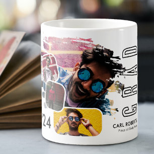 Mug Trendy Cool Smudge 4 Photo Collage Grad