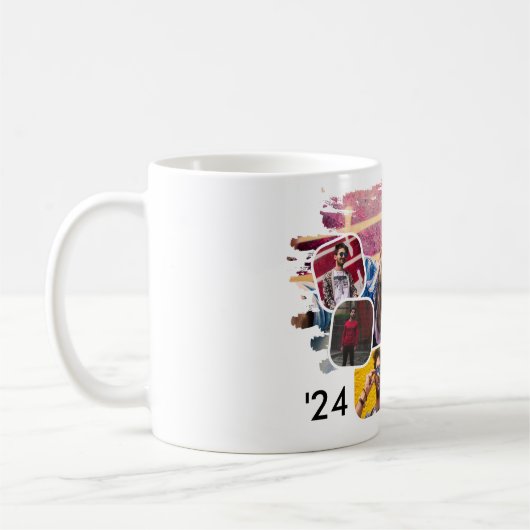 Mug Trendy Cool Smudge 4 Photo Collage Grad (Gauche)