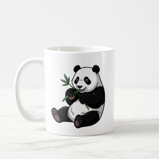 Mug Trendy Cute Panda Bear With Greenery Bamboo  (Gauche)