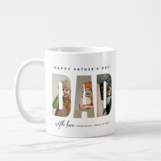 Mug Trendy DAD Custom Photo Collage (Gauche)