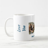 Mug Trendy DAD Transparent Love You Dad 3 Photos (Gauche)