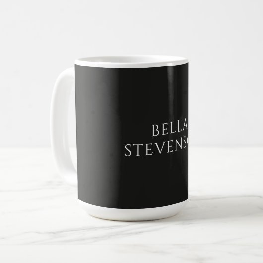 Mug Trendy Dark Grey Plain Simple Minimalist Stylish (Devant gauche)