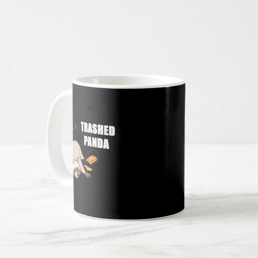 Mug Trendy Funny Trashed Panda Drunk Raccoon Lovers Me (Devant gauche)
