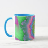 Mug Trendy Green et Peach Fractal (Gauche)