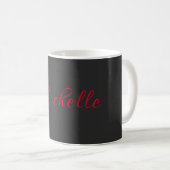 Mug Trendy Gris Rouge Plaine Créative Moderne Minimali (Devant droit)