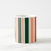 Mug Trendy Modern Orange Green Stripes (Centre)