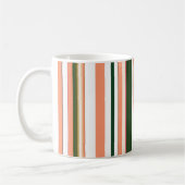 Mug Trendy Modern Orange Green Stripes (Gauche)