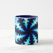 Mug Trendy Navy Blue and White Fractal (Centre)