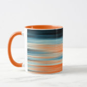 Mug Trendy Orange Red Blue Stripes (Gauche)
