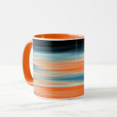 Mug Trendy Orange Red Blue Stripes (Devant gauche)