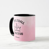 Mug Trendy Pickleball Princess Pink Ombre with Crown (Devant gauche)