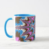 Mug Trendy rose, Brown et bleu clair fractal (Gauche)