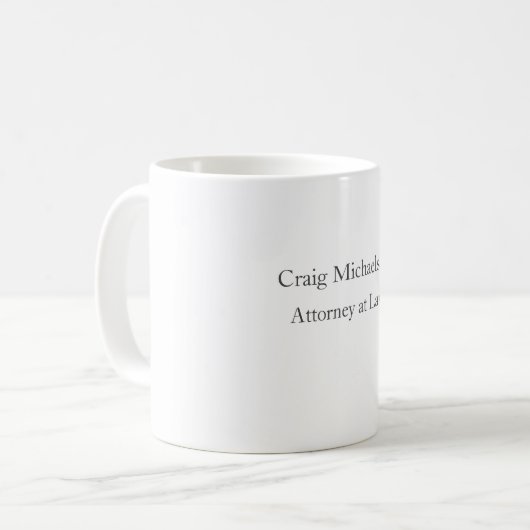 Mug Trendy Stylish Minimalist Plain Simple (Devant gauche)