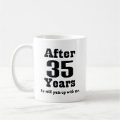 Mug trente-cinquième Anniversaire (drôle) (Gauche)