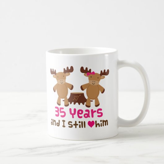 Mug trente-cinquième Cadeau d'anniversaire pour elle (Droite)