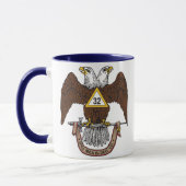 Mug trente-deuxième Brun écossais Eagle de rite de (Gauche)