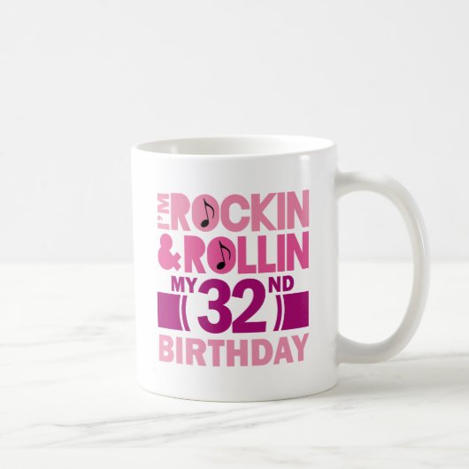 Mug trente-deuxième Idée de cadeau d'anniversaire pour (Droite)