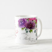 Mug Trente et fabuleux Elégant Floral 30e anniversaire (Devant droit)