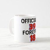 Mug trente-neuvième conceptions d'anniversaire (Devant gauche)