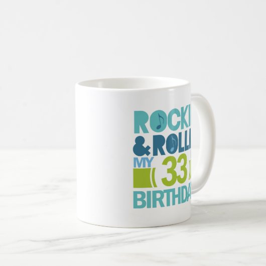 Mug trente-troisième Idées de cadeau d'anniversaire (Devant droit)