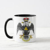 Mug trente-troisième Noir écossais Eagle de rite de (Gauche)