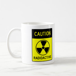Mug TRÈS AMUSANT CAUTION RADIOACTIVE SIGNIFICATIF Caf