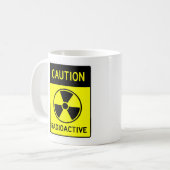 Mug TRÈS AMUSANT CAUTION RADIOACTIVE SIGNIFICATIF Café (Devant gauche)