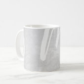 Mug Très grand Monogramme gris Stucco texture image Mu (Devant gauche)