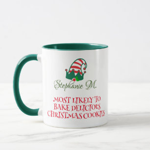 Mug Très Probable À Noël Mug, Personnalisé Xmas Elf