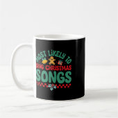 Mug Très Probable De Chanter Chansons De Noël Fun Chri (Gauche)
