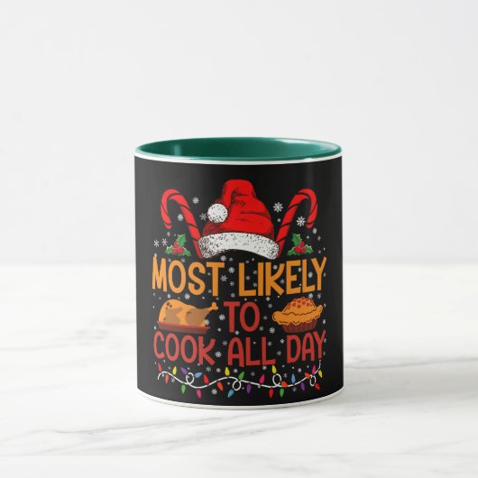 Mug Très Probable De Cuisiner Toute La Journée De Noël (Centre)