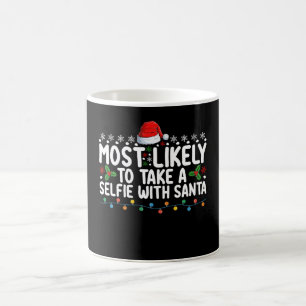 Mug Très Probable De Prendre Un Selfie Avec Père Noël