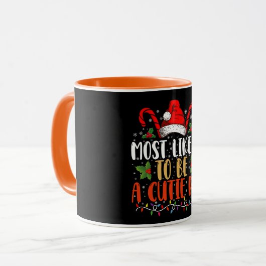 Mug Très Probable D'Être Une Cutie Pie Thanksgiving No (Devant gauche)