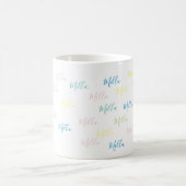 Mug très simple et pâle motif de noms manuscrits (Centre)