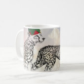 Mug Très un bouclage de Noël de guépard (Devant gauche)