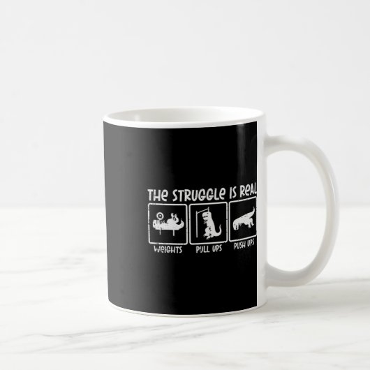 Mug Trex Dino Struggle Est Véritable Poids Gym Entraîn (Droite)