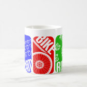 Mug TRI blocs de couleur de triathlon (Centre)