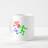 Mug TRI chiffres conception de COULEUR de course de (Devant gauche)