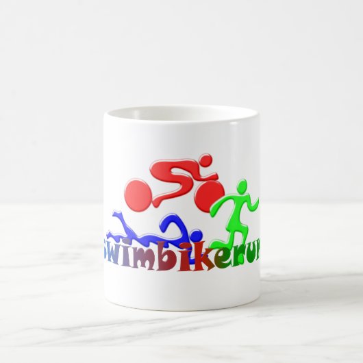 Mug TRI chiffres conception de COULEUR de course de (Centre)