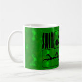 Mug TRI conception courue de carrés NOIRS de bain de (Gauche)