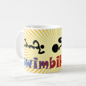 Mug TRI conception de butoir NOIRE courue de bain de (Devant gauche)