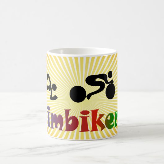 Mug TRI conception de butoir NOIRE courue de bain de (Centre)