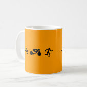 Mug TRI conception de butoir NOIRE courue de bain de (Devant gauche)