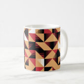 Mug Triangle Abstrait, Beauté Rétro Élégante. (Devant droit)